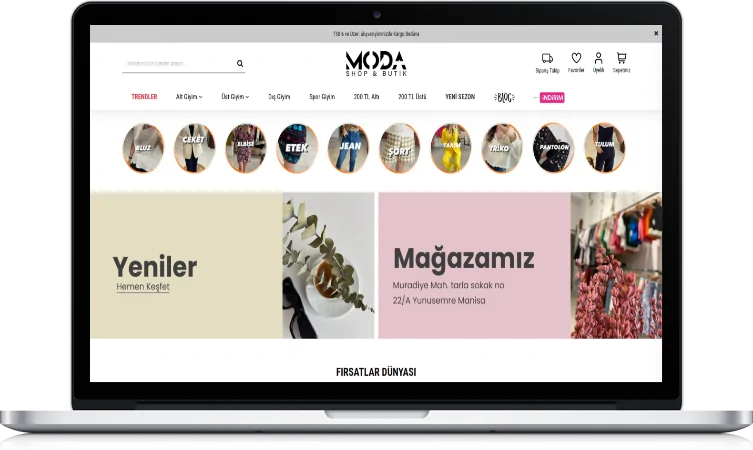 E-Ticaret Moda Shop Butik Yazılımı